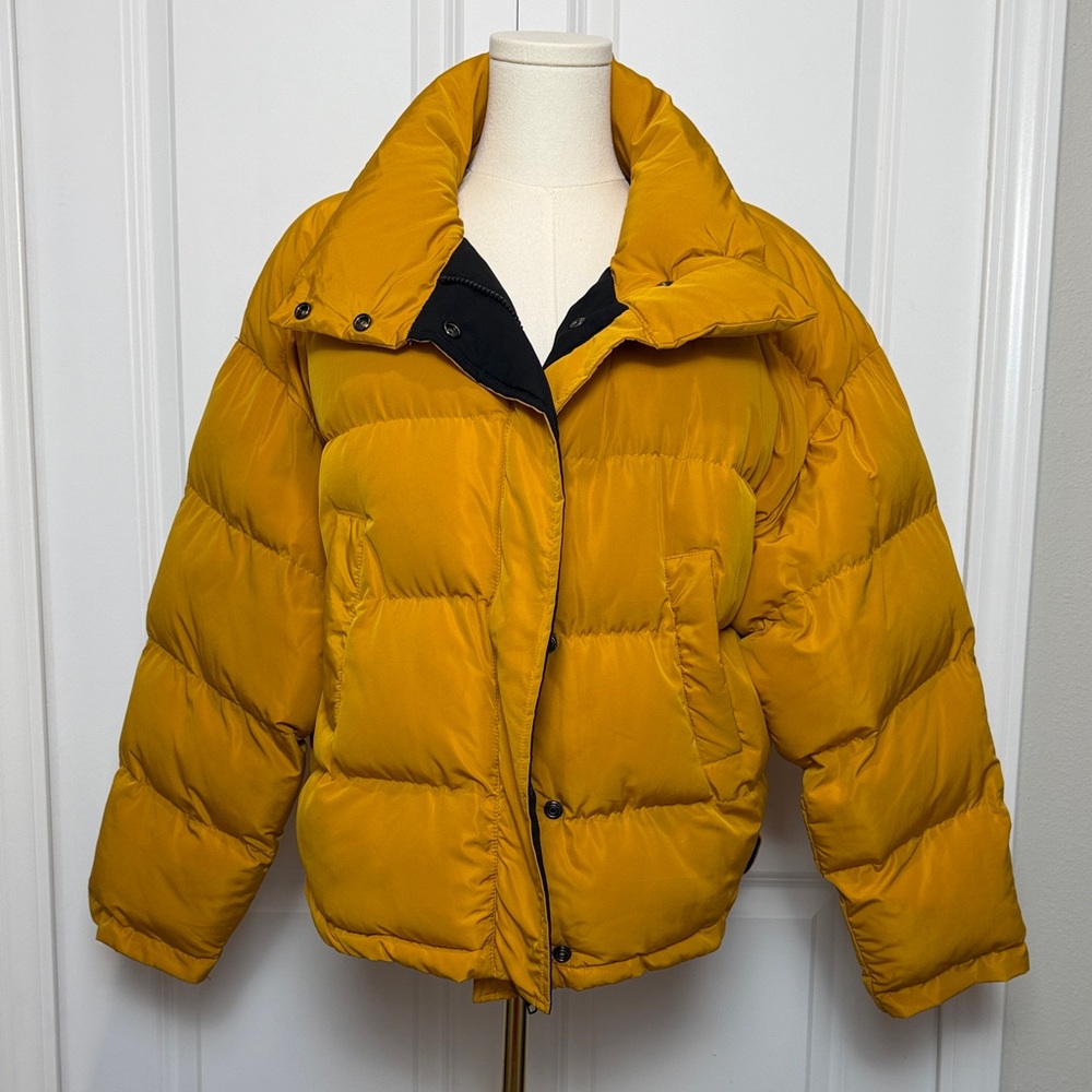 Kendall & Kylie Mustard Puffer Jacket M/L